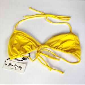 Rachel Pally Mesh Naxos Bikini Top in Yellow NWT